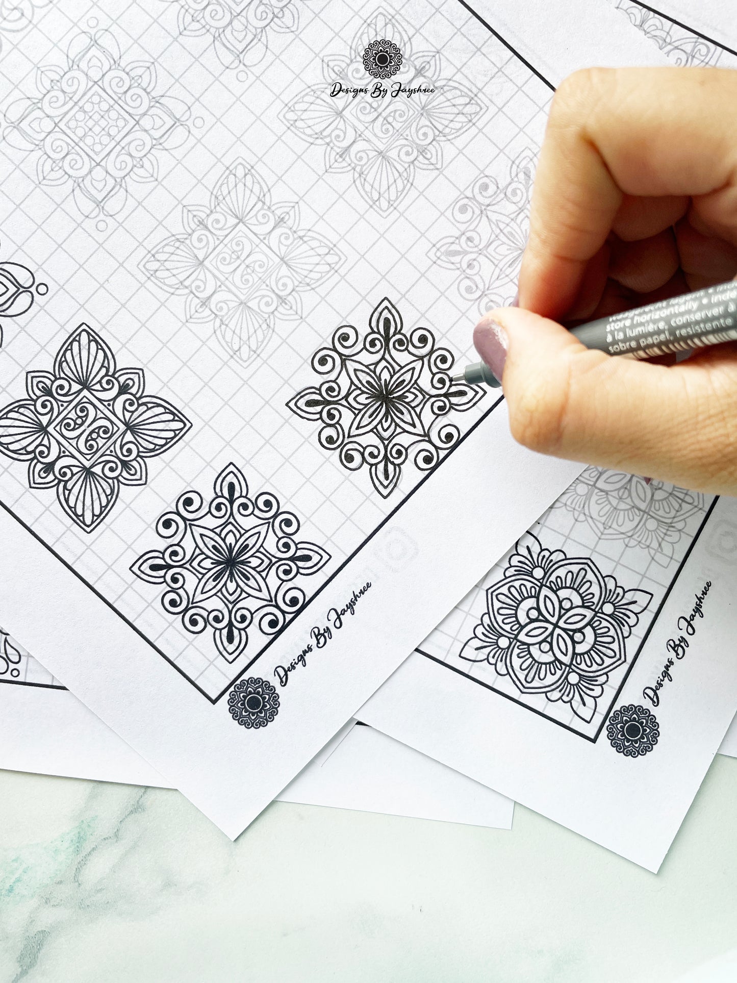 Square Mandala Pattern Sheets - 25 patterns