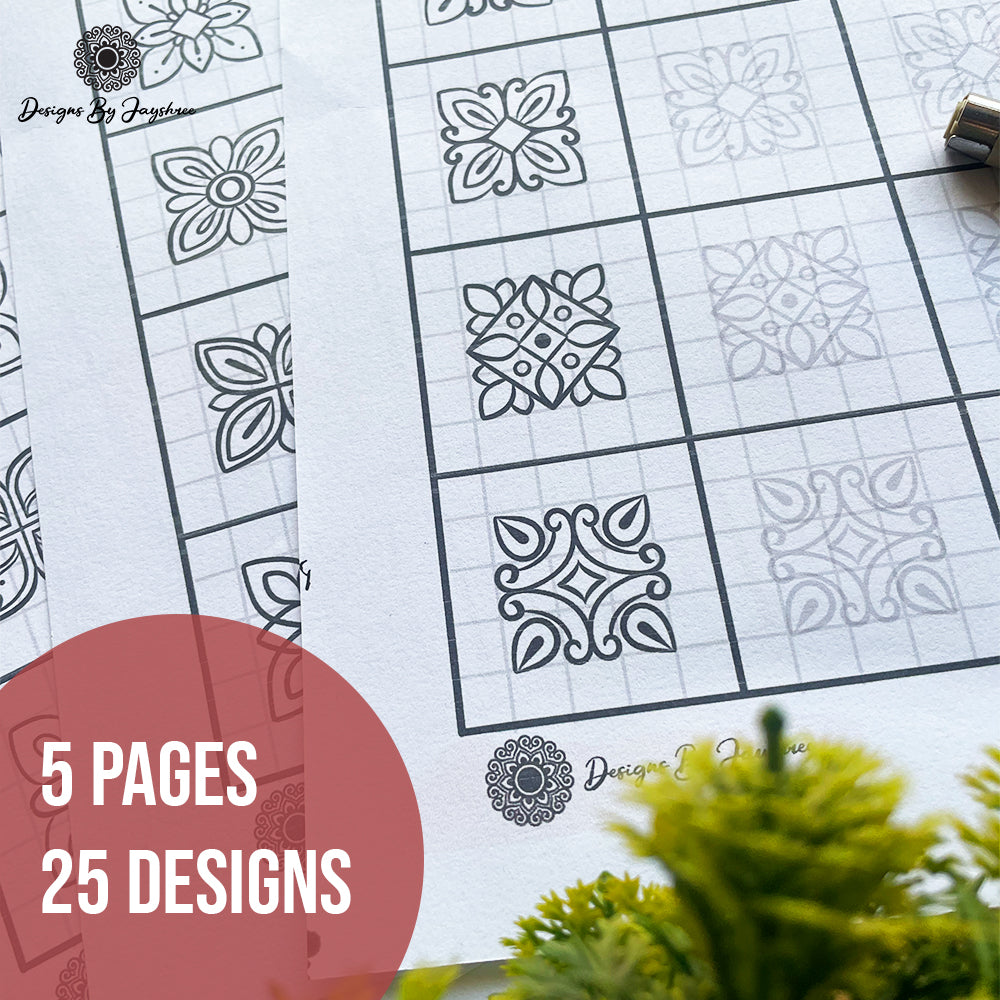 Mini Square Mandala Patterns- 25 designs