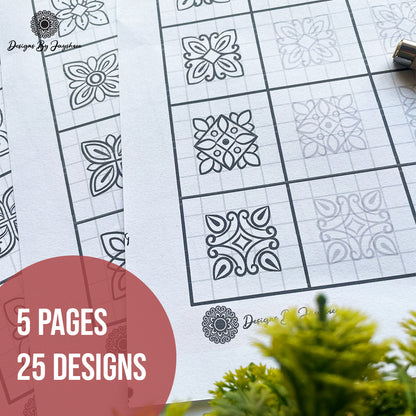 Mini Square Mandala Patterns- 25 designs