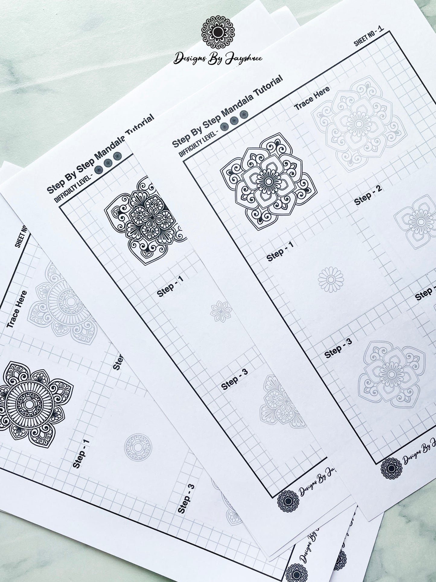 Step By Step Mandala Drawing Template - Beginner Friendly