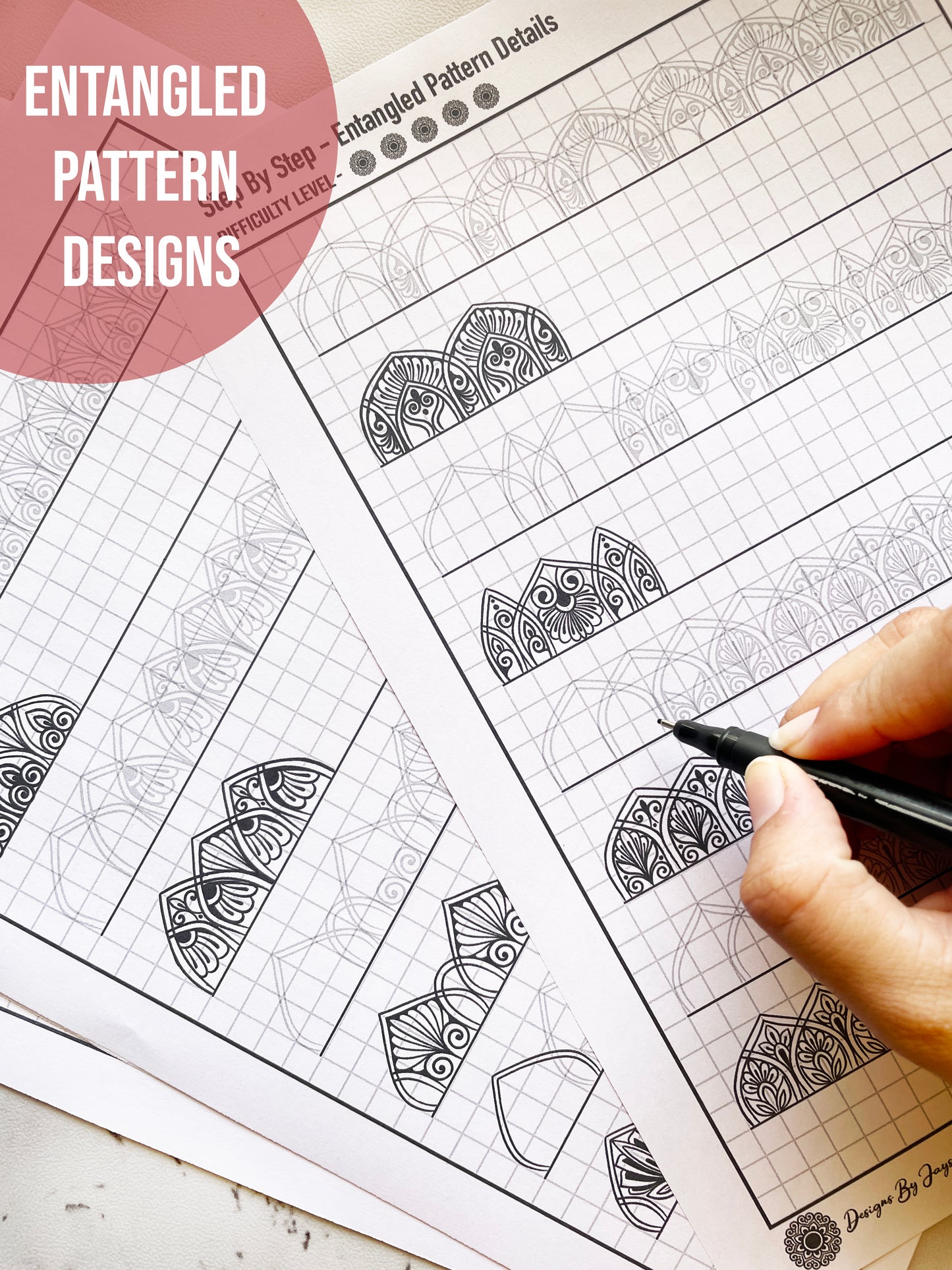 Step By Step Mandala Patterns - Set of 55 Designs