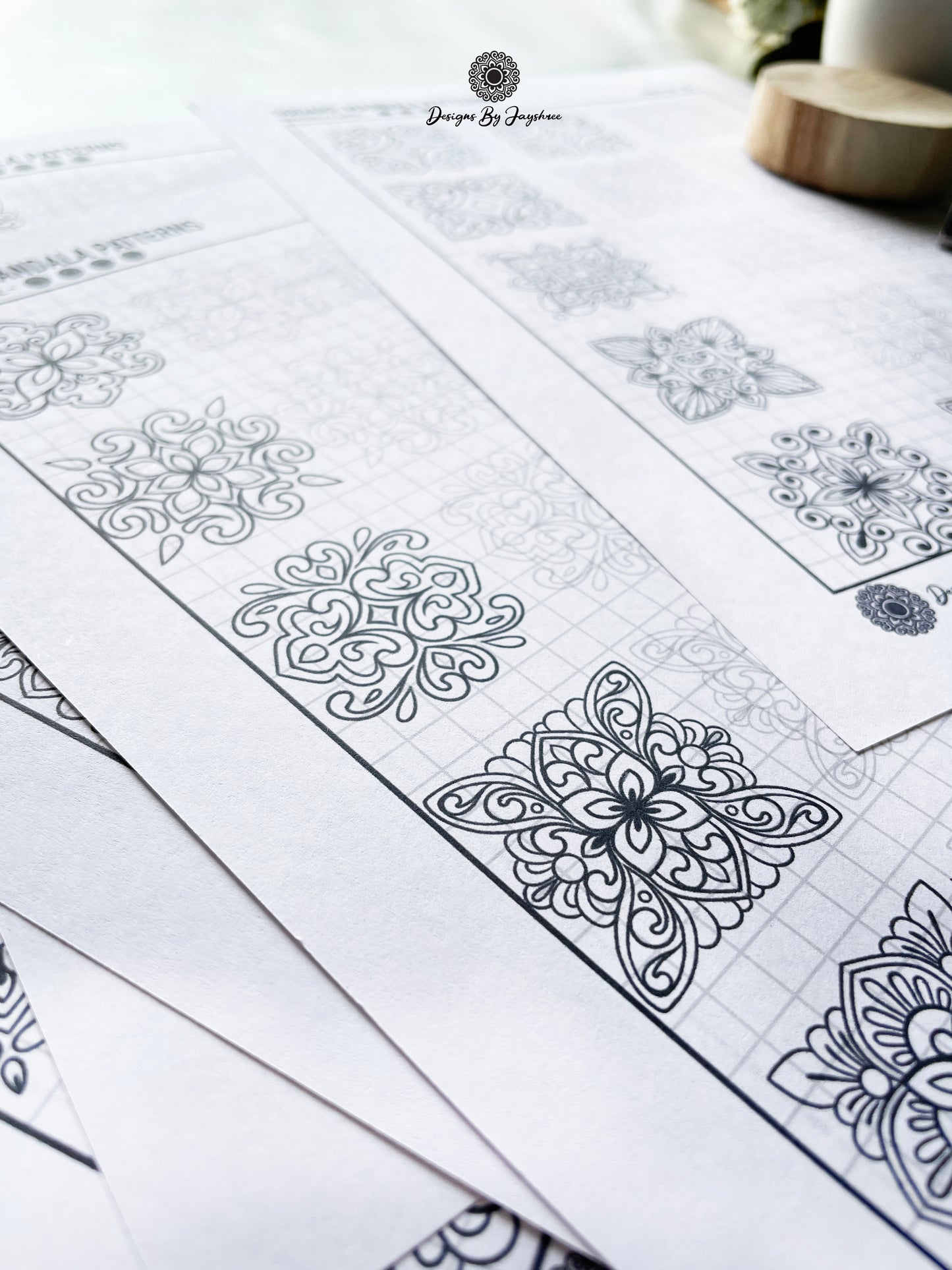 Square Mandala Pattern Sheets - 25 patterns