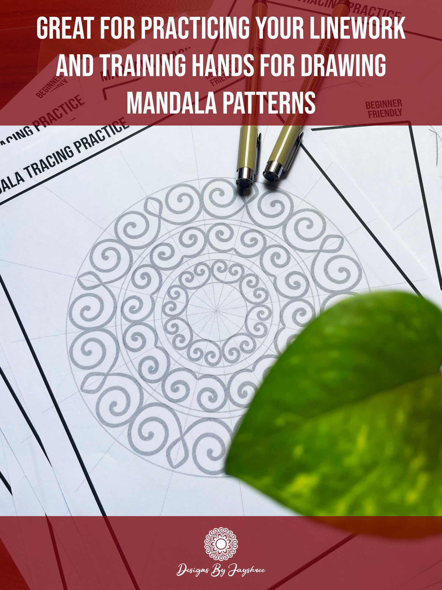 25 Circular Mandala Exercises for Tracing and practice