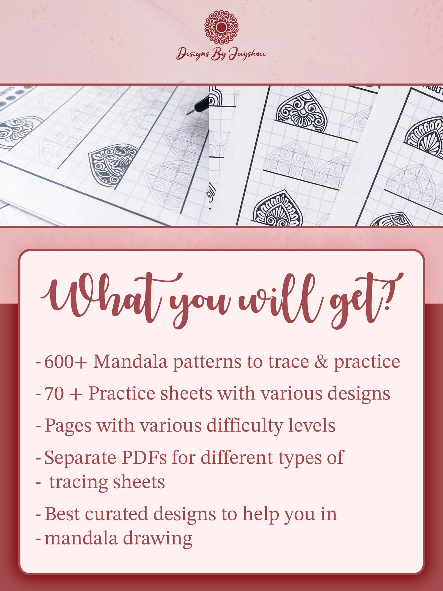 Ultimate Mandala Pattern Bundle - 600+ patterns, 6pdf