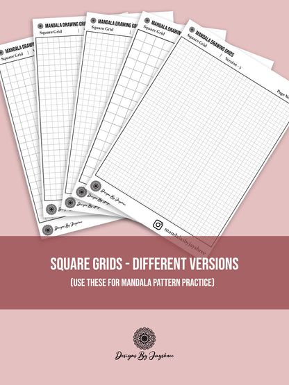 Ultimate Mandala Grid Book | Pre- Made Mandala Grids - Set of 50