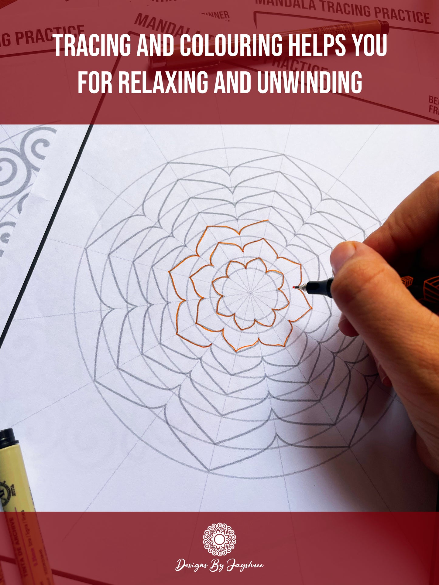 25 Circular Mandala Exercises for Tracing and practice