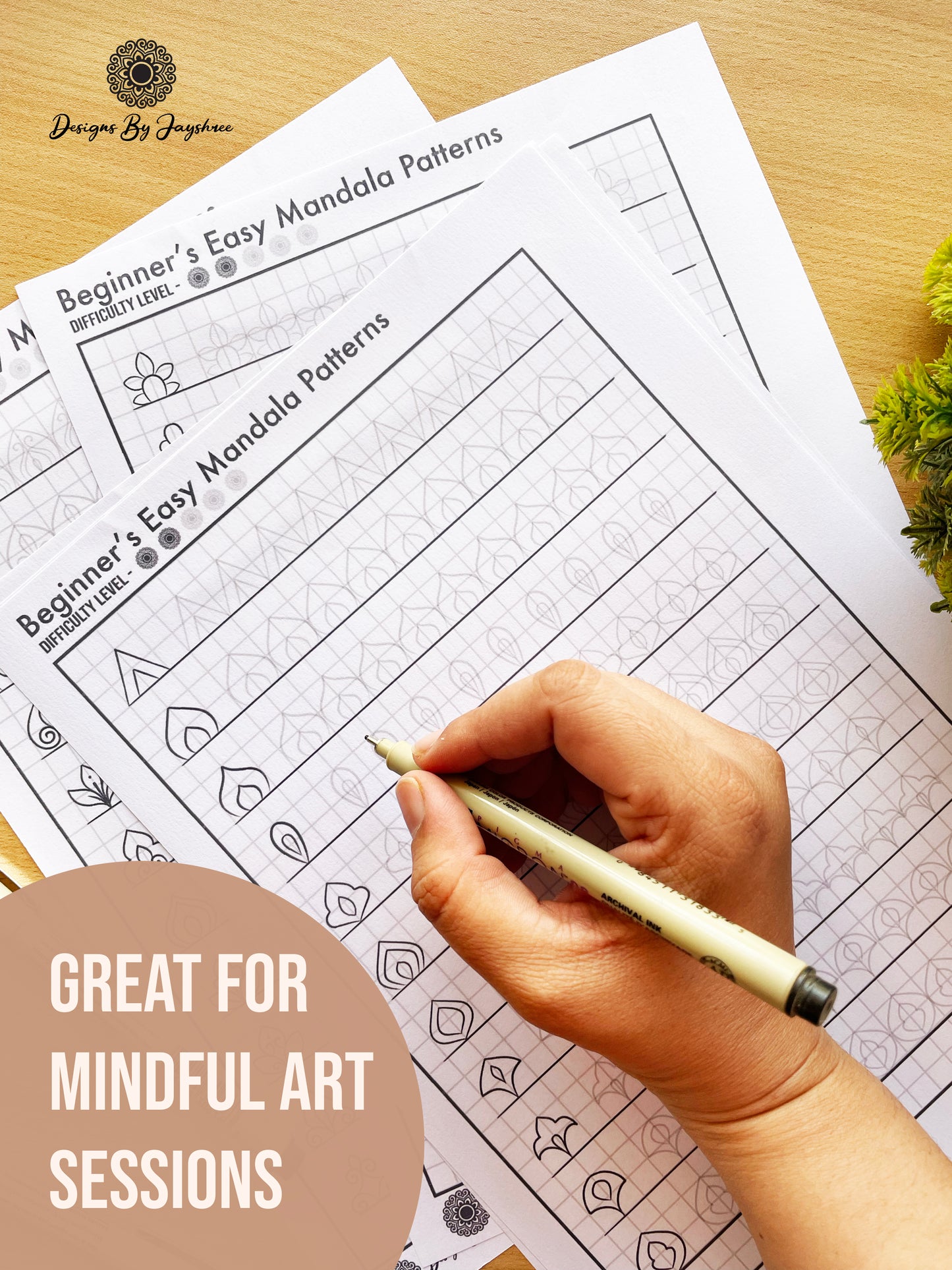 55 Beginners Mandala Patterns - Easy Mandala Pattern Tracing Sheets