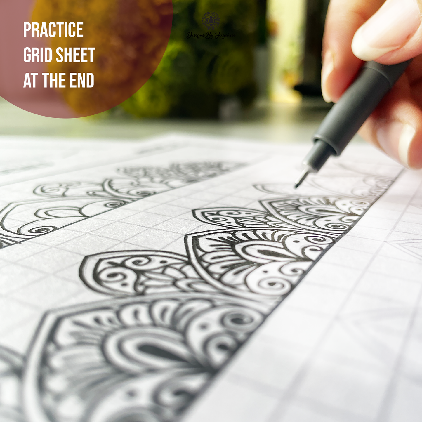 Step By Step - Detailed Mandala Pattern Sheets - Set of 5 Pages