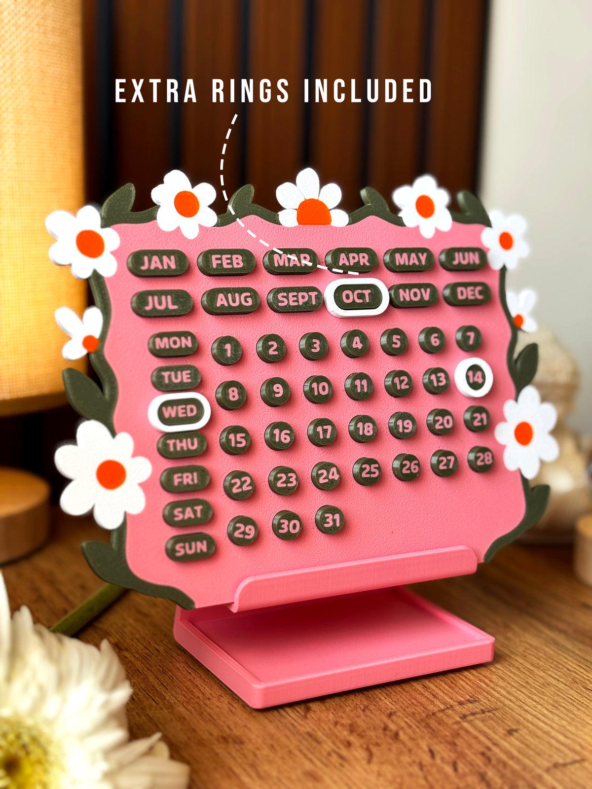 Forever In Bloom - Perpetual Desk Calendar