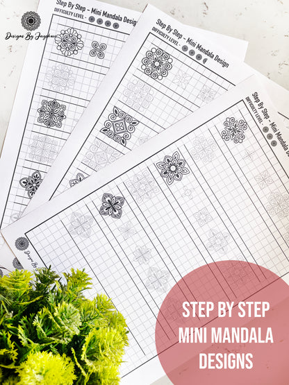 Step By Step Mandala Patterns - Set of 55 Designs