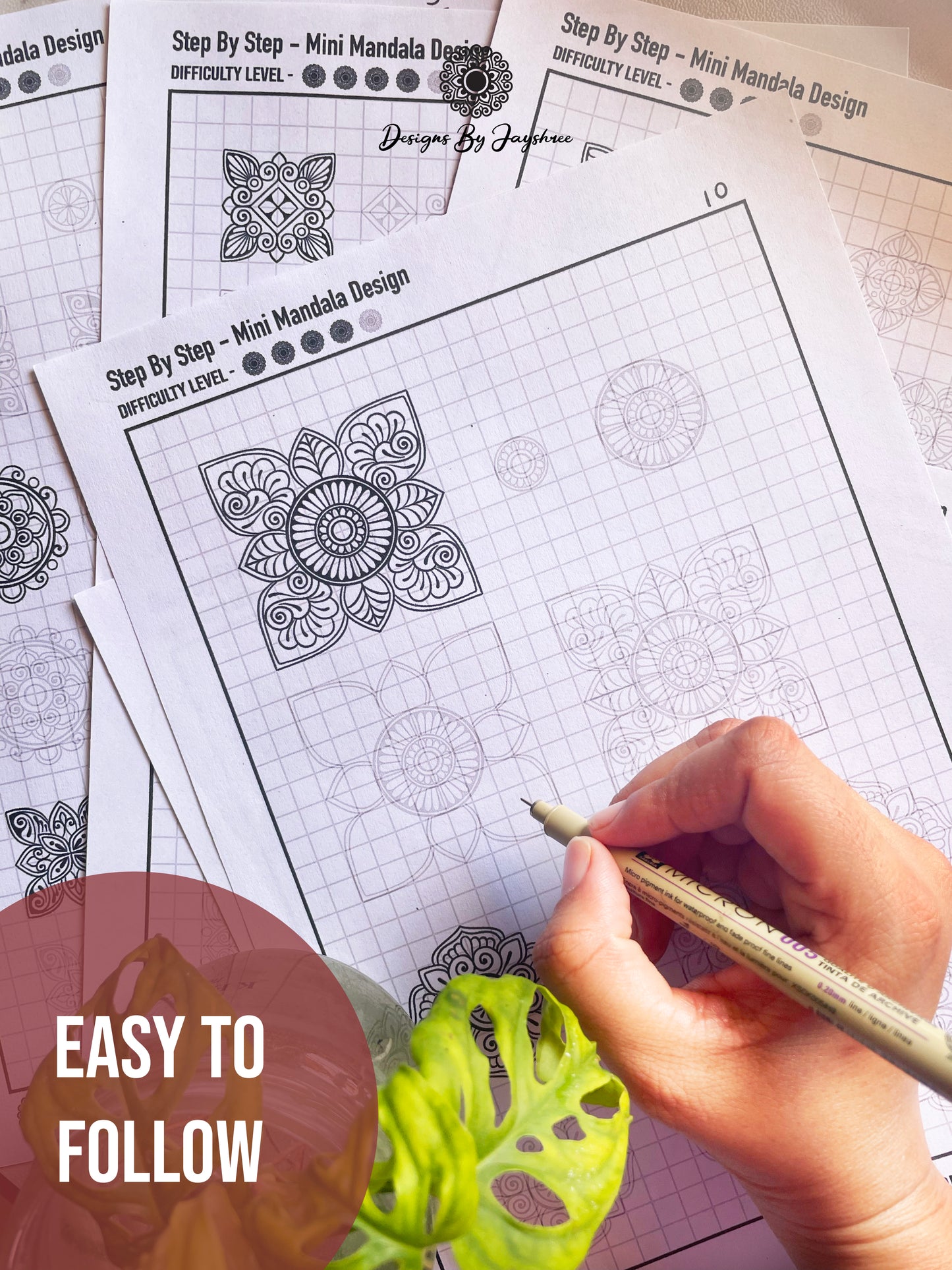 Step - By Step Mini Mandalas - Tracing Sheets