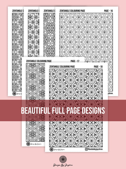 Full Page - Mandala Colouring And Tracing Pages - Set of 50