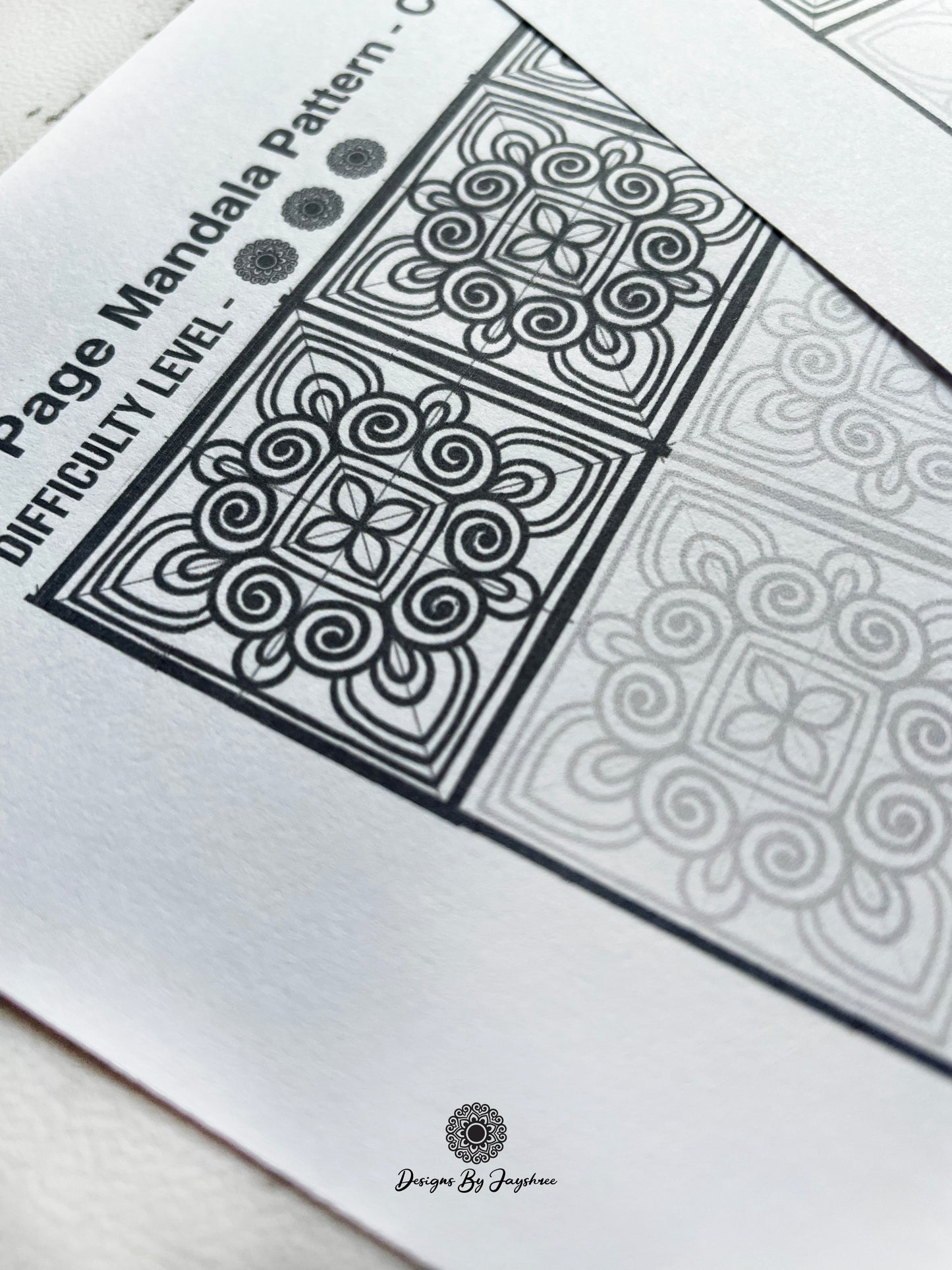 Mandala Full Page Set of 10 - Colouring & Tracing Pages #2