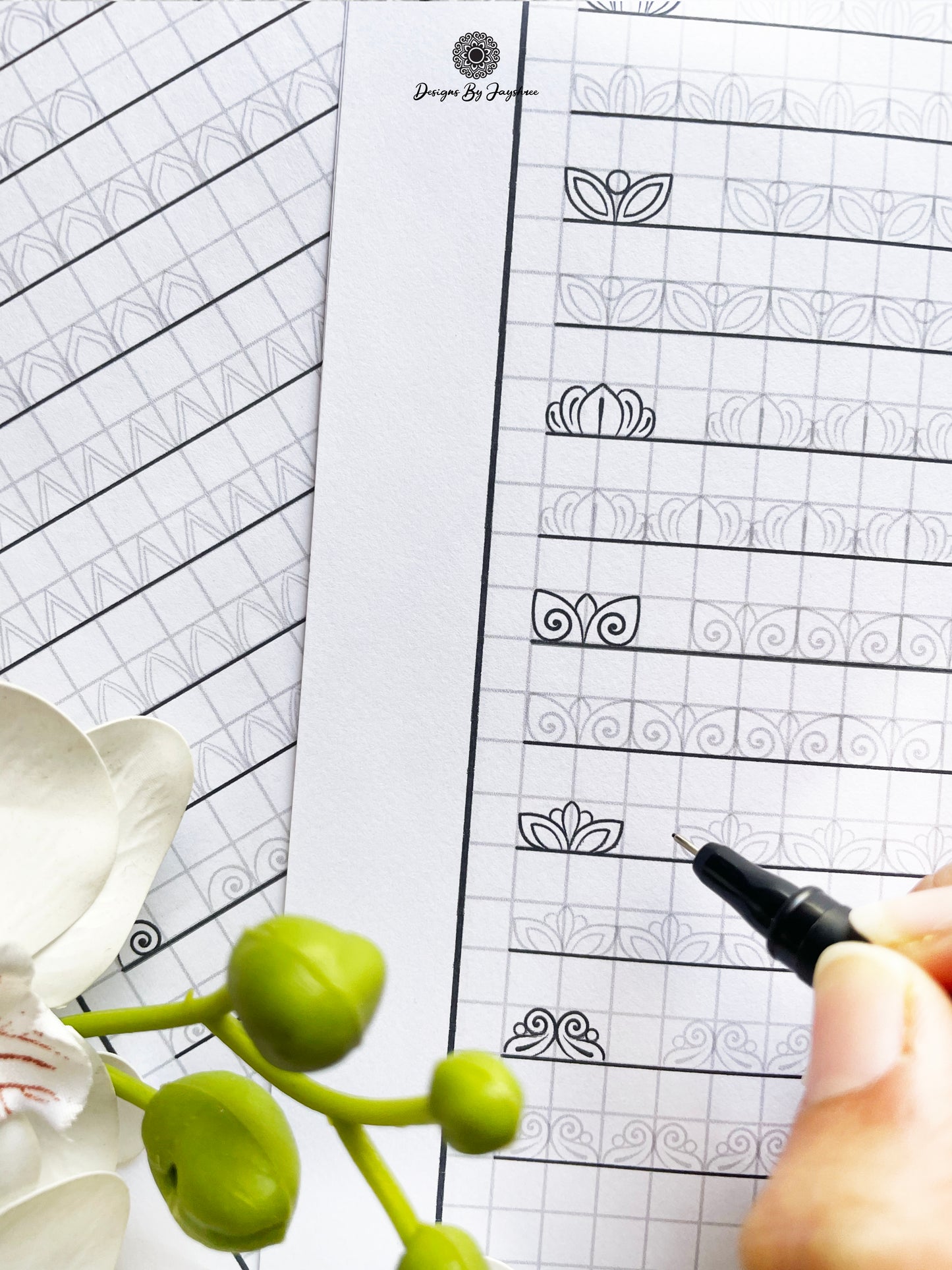 Beginners Mandala Pattern Sheets - Set 1 of 5 | Mandala Tracing Templates