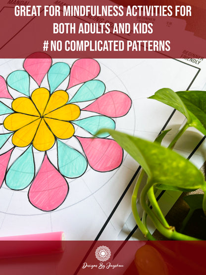 25 Circular Mandala Exercises for Tracing and practice