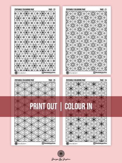 Full Page - Mandala Colouring And Tracing Pages - Set of 50