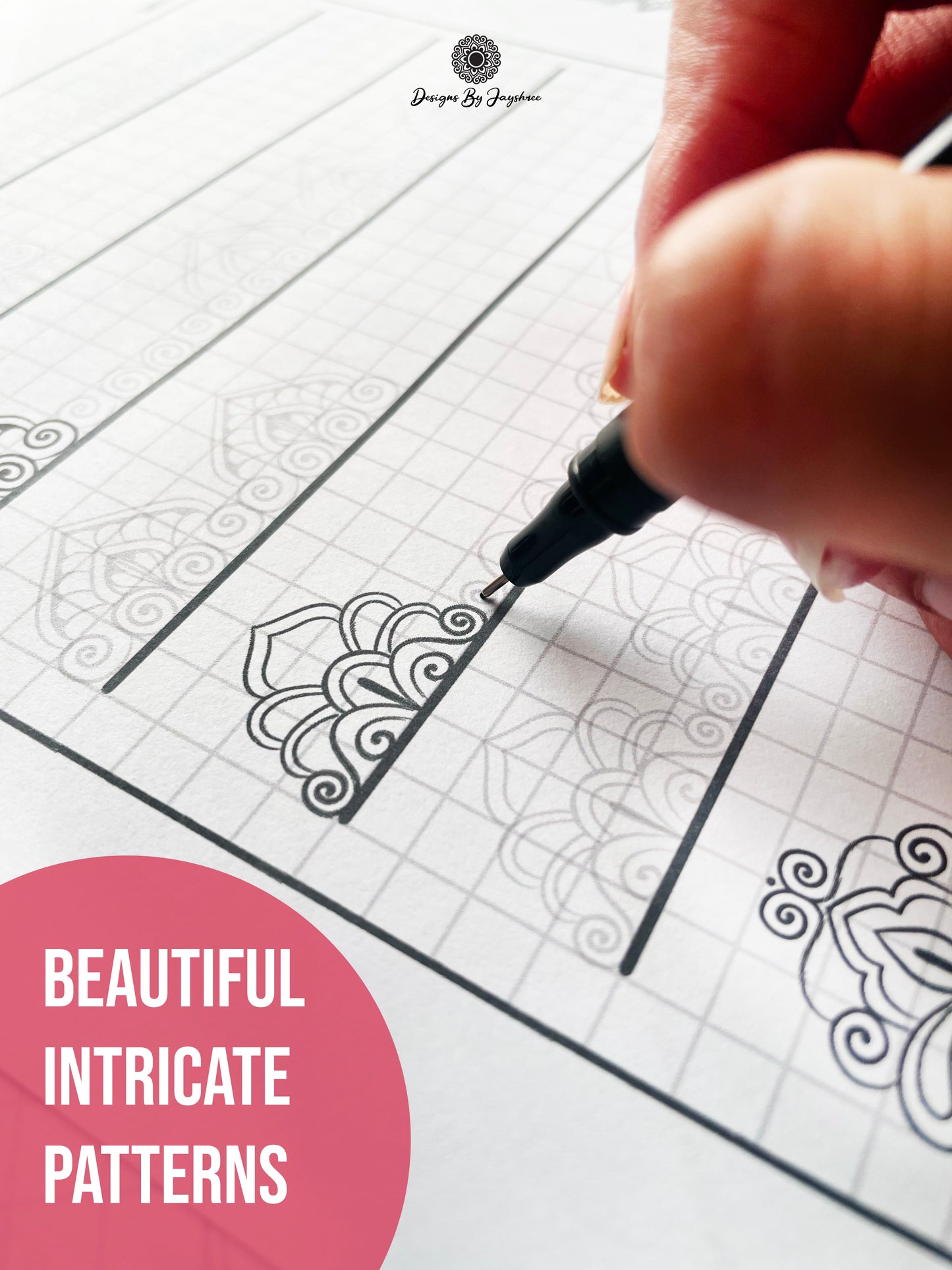 Beginners Mandala Pattern Sheets - Set 5 of 5 | Mandala Tracing Templates