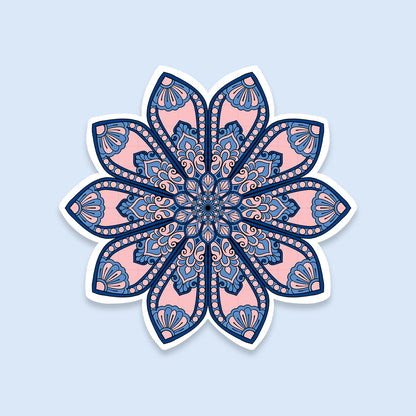 Blue Ocean Mandala - Laptop / Mobile Sticker