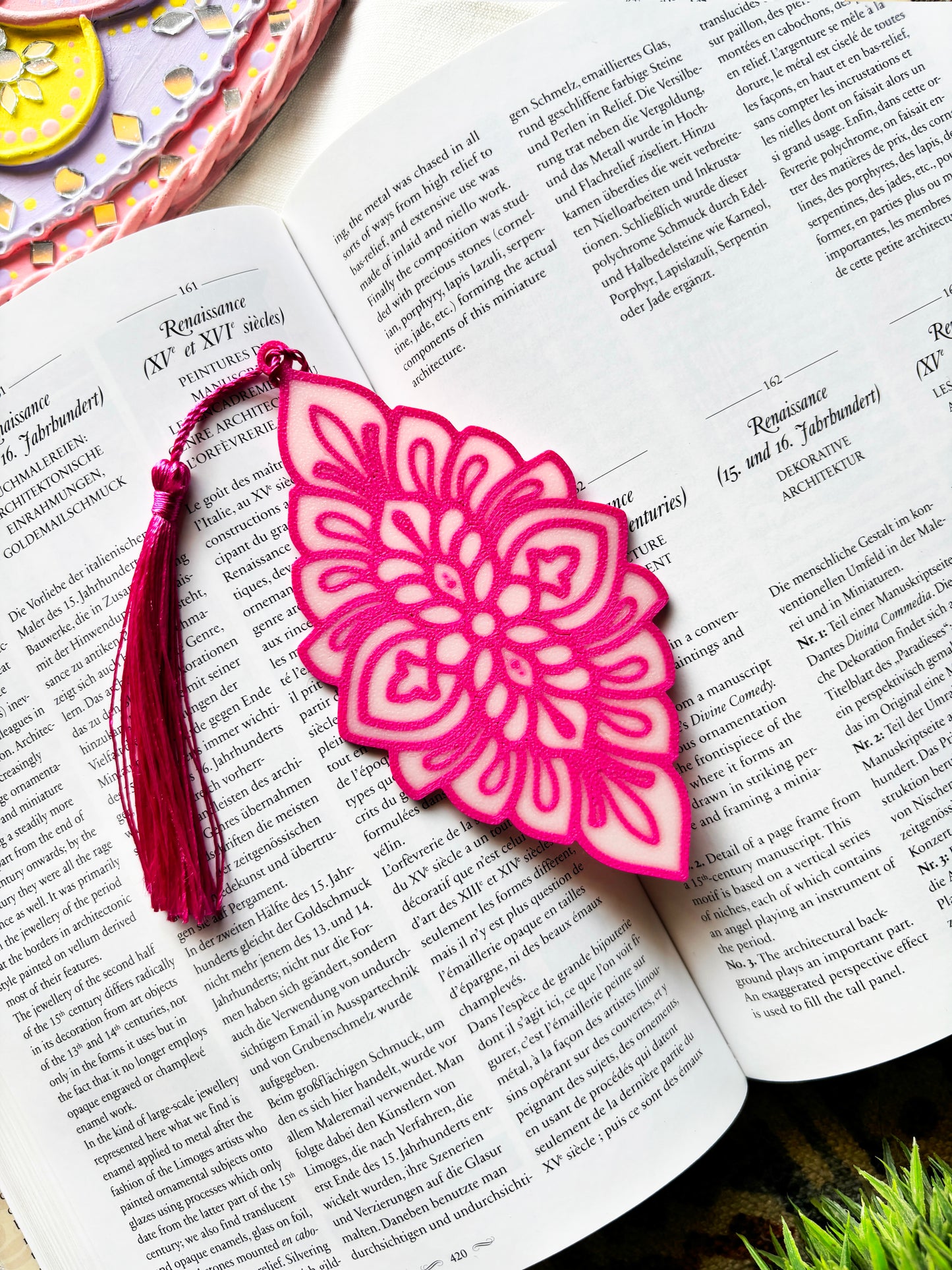 Camellia - Aesthetic Motif Bookmark With Tassel