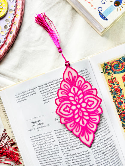 Camellia - Aesthetic Motif Bookmark With Tassel