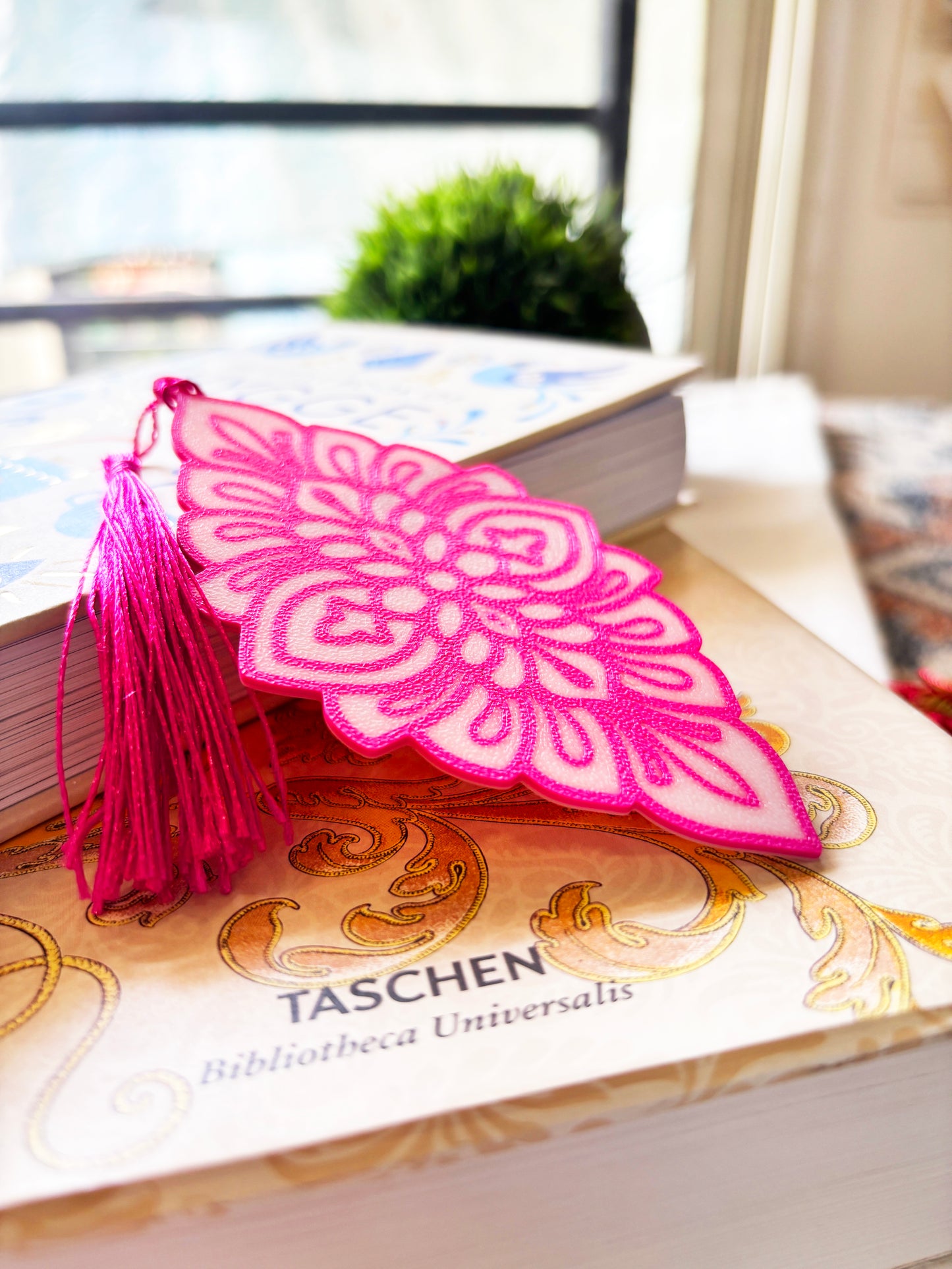Camellia - Aesthetic Motif Bookmark With Tassel