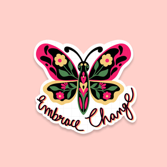 Embrace Change - Laptop / Mobile Sticker