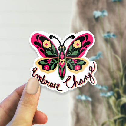 Embrace Change - Laptop / Mobile Sticker