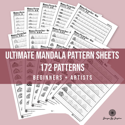 Ultimate Mandala Pattern Sheet - 172 Patterns