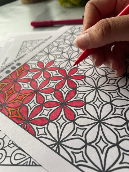 Mandala Full Page - Colouring & Tracing Pages - Zentangle Patterns