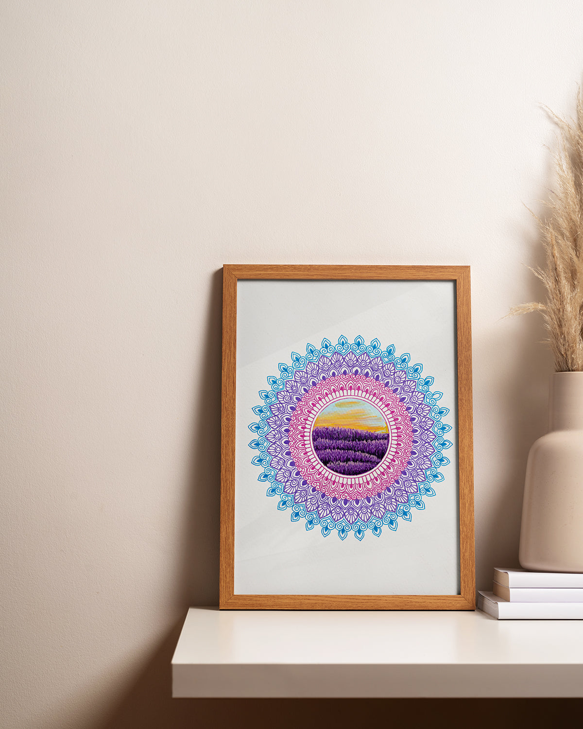Lavender Field Mandala - Signed Art Print / Poster
