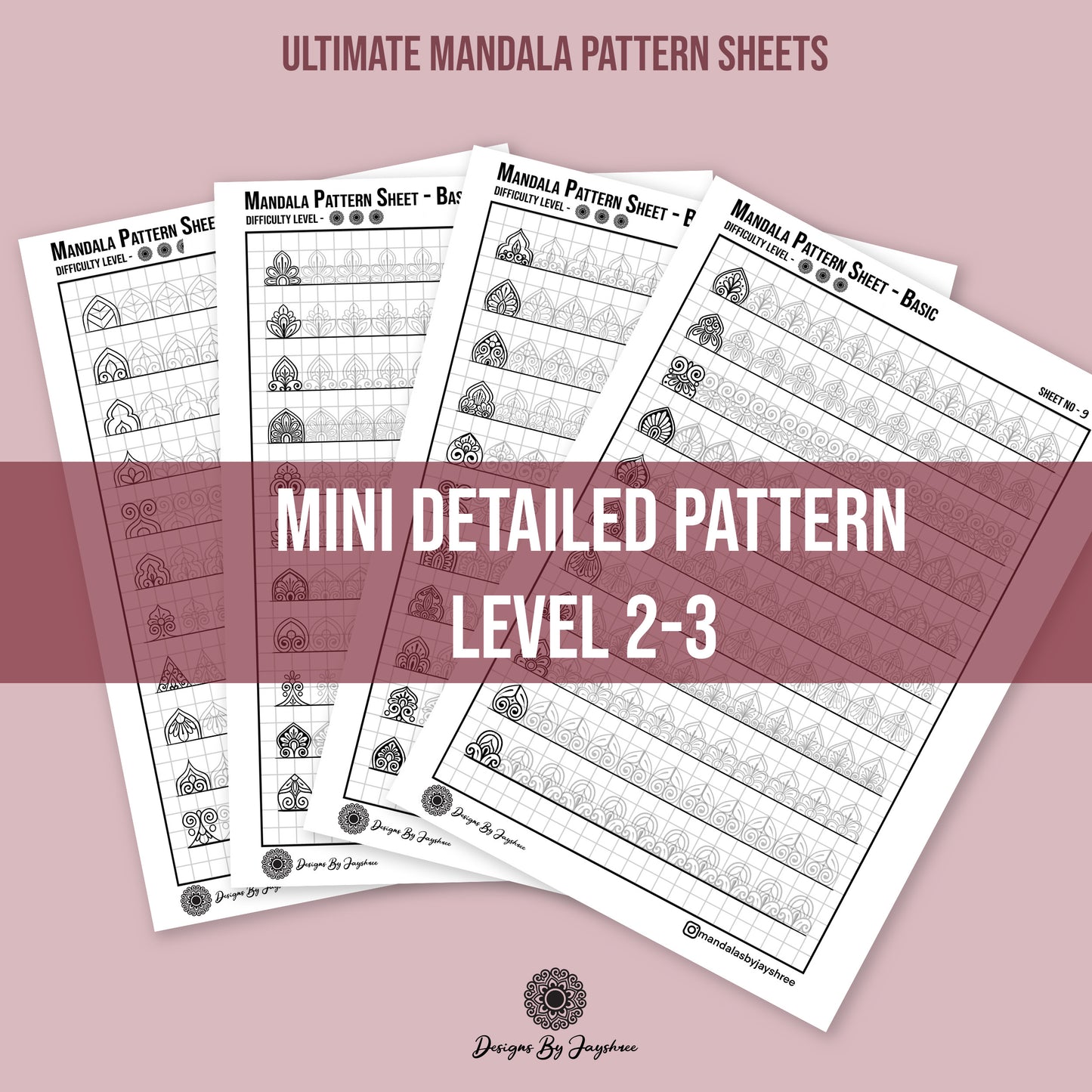 Ultimate Mandala Pattern Sheet - 172 Patterns