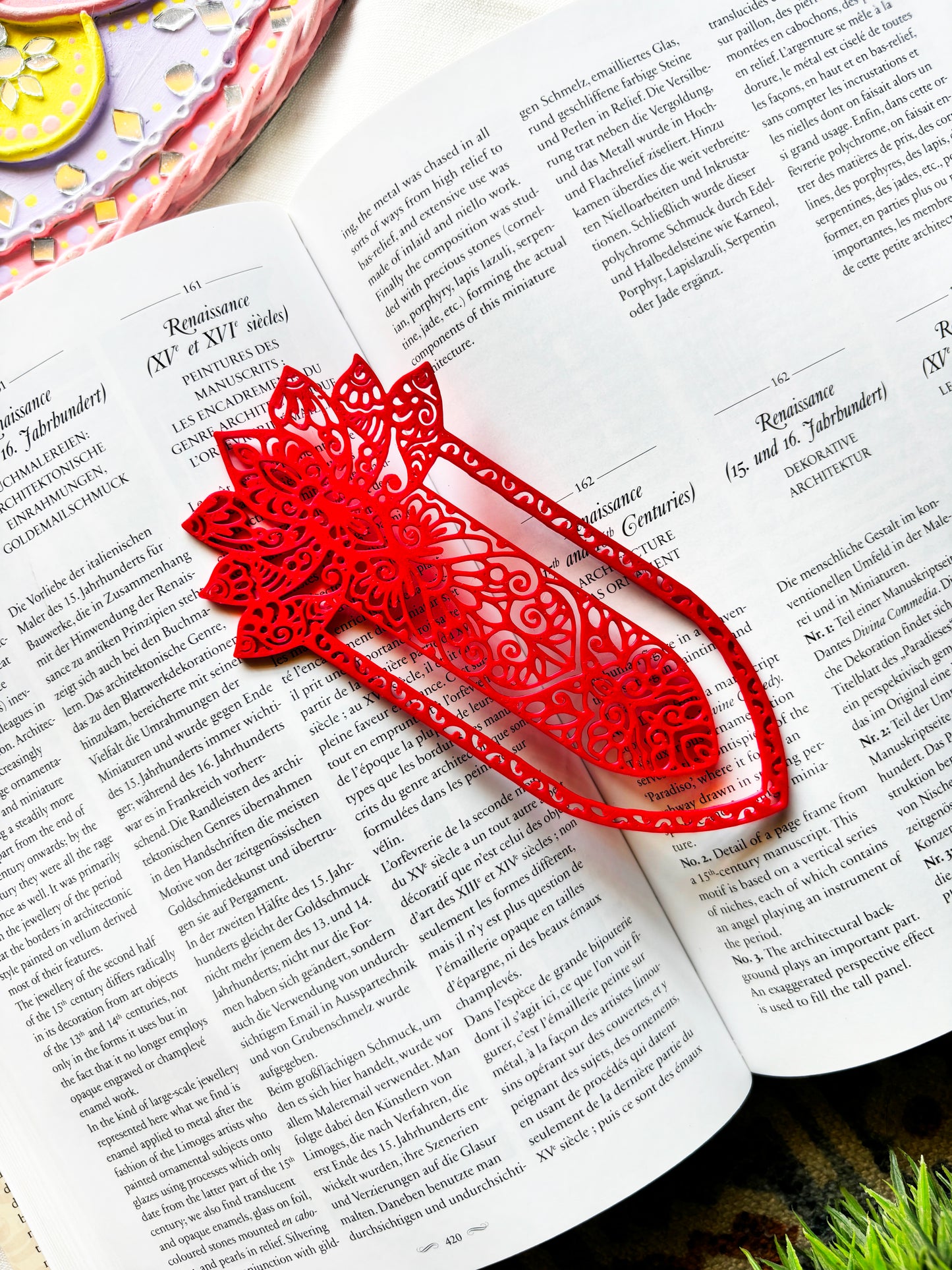 Red Lotus - Aesthetic Motif Bookmark