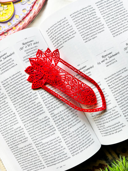 Red Lotus - Aesthetic Motif Bookmark