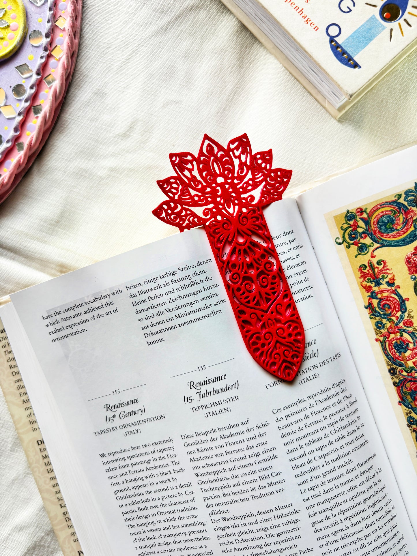 Red Lotus - Aesthetic Motif Bookmark