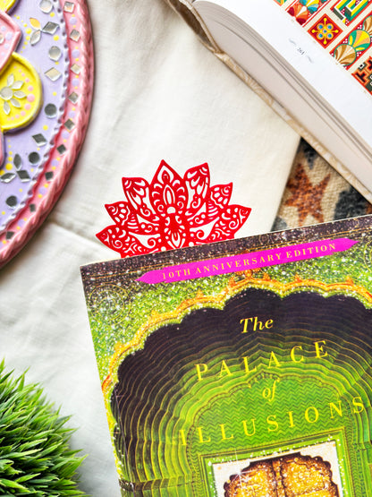 Red Lotus - Aesthetic Motif Bookmark