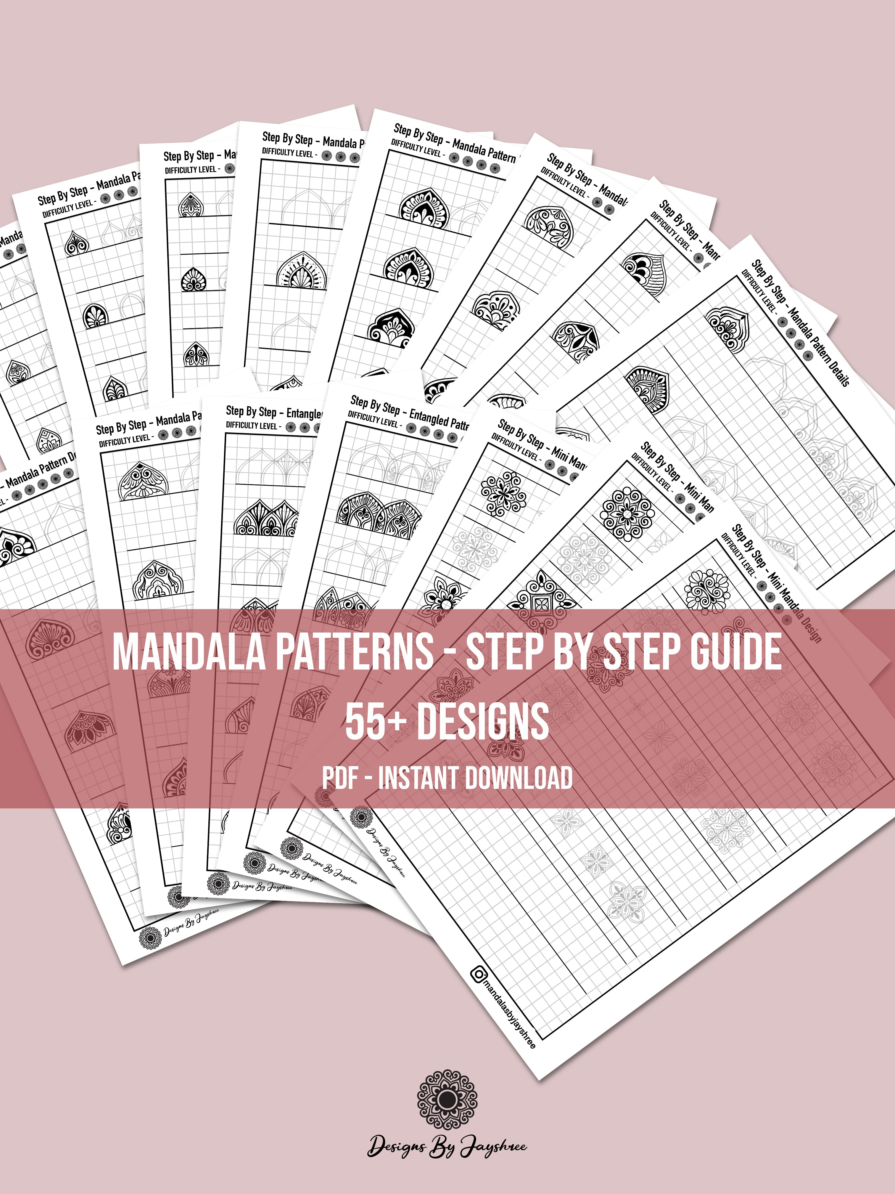 3 Step Pattern Design Step By Step Mandala Patterns - Set of 55 Designs – Designs By Jayshree