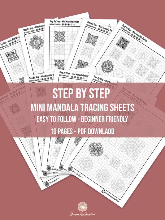 Step - By Step Mini Mandalas - Tracing Sheets