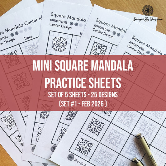 Mini Square Mandala Patterns- 25 designs