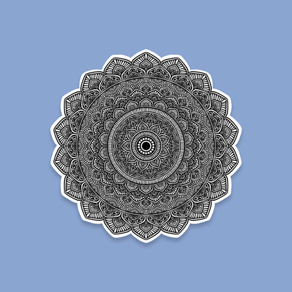 Nature Black Mandala - Laptop / Mobile Sticker