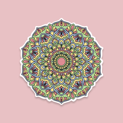 Pastel Hues Mandala - Laptop / Mobile Sticker