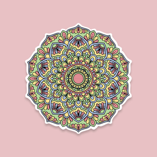 Pastel Hues Mandala - Laptop / Mobile Sticker