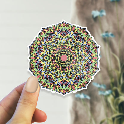 Pastel Hues Mandala - Laptop / Mobile Sticker