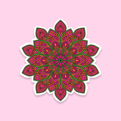 Scarlet Mandala - Laptop / Mobile Sticker