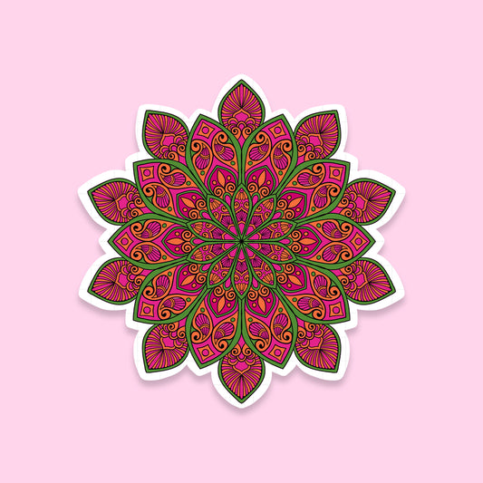 Scarlet Mandala - Laptop / Mobile Sticker