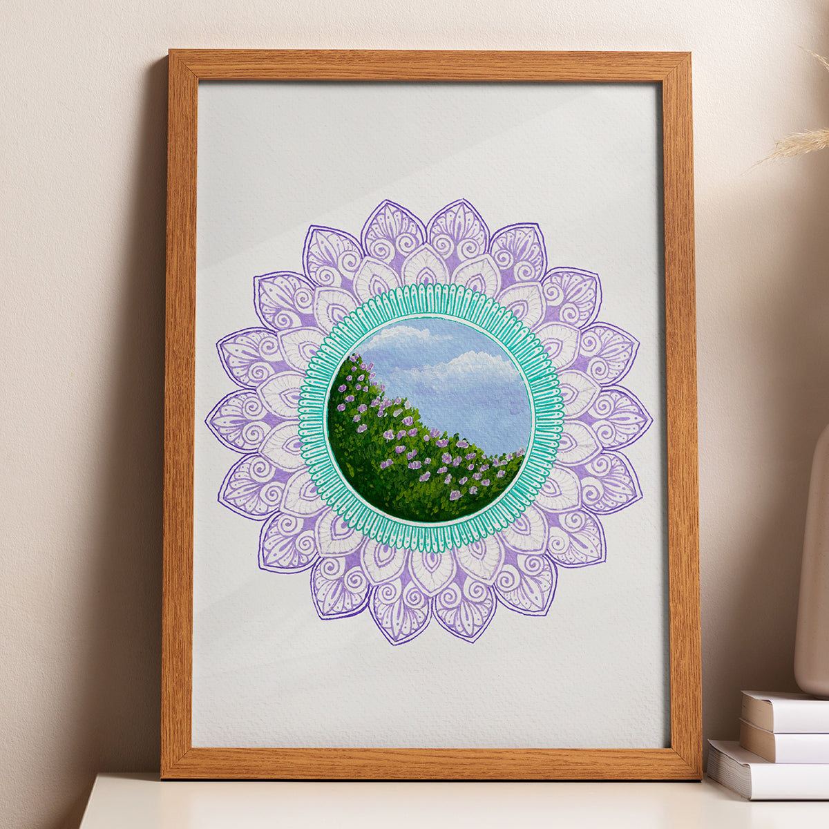 Rose Garden Mandala - Signed Art Print / Poster