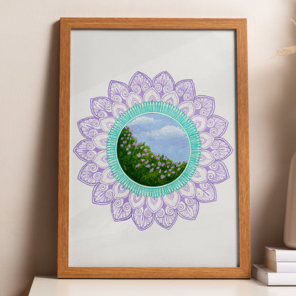 Rose Garden Mandala - Signed Art Print / Poster