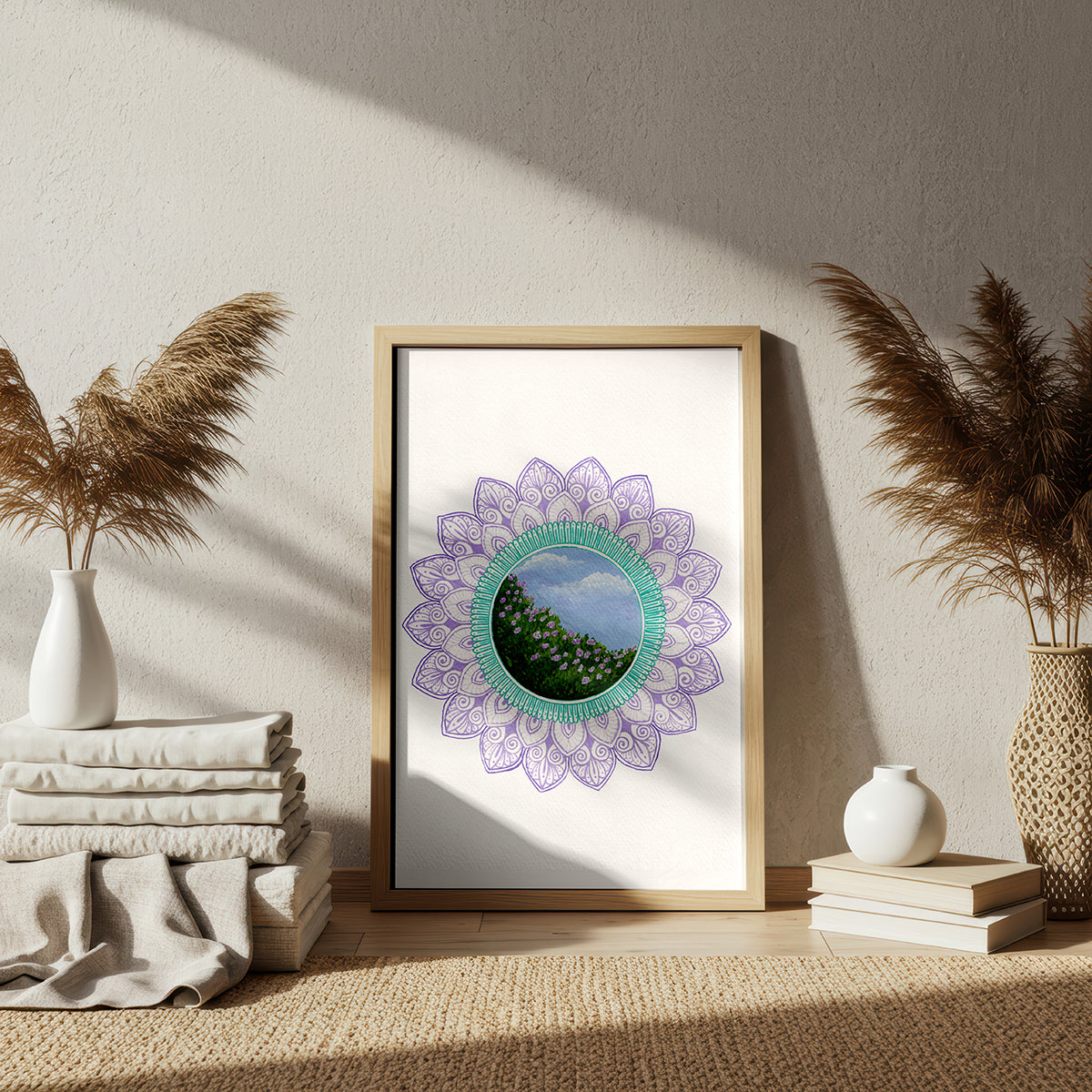 Rose Garden Mandala - Signed Art Print / Poster