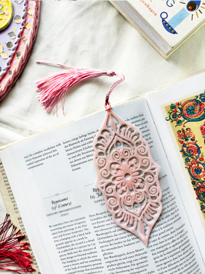 Rose Quartz - Aesthetic Motif Bookmark With Tassel