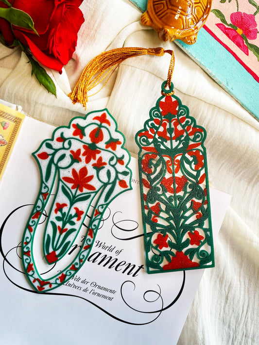 The Taj Mahal Set Of 2 - Aesthetic Mughal Motif Bookmarks