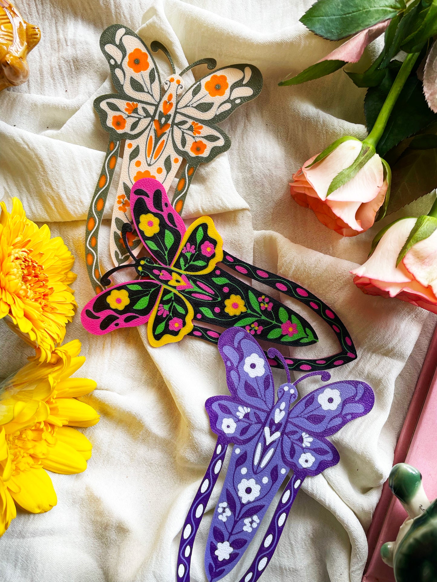 The Garden Butterflies Bundle - Aesthetic Butterfly Bookmarks Set of 3